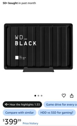 Western digital black 8TB external hard drive