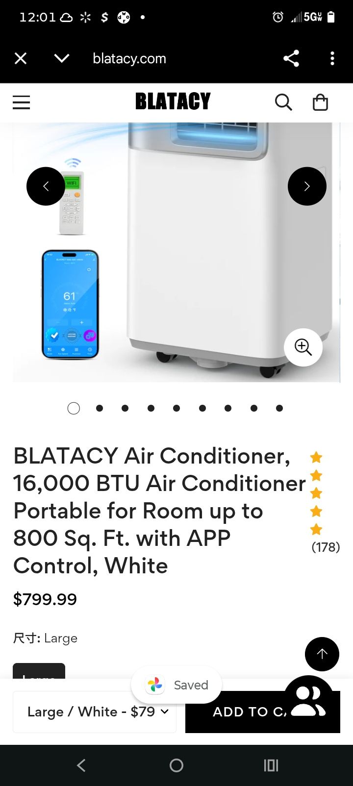 BLATACY Air Conditioner, * 16,000 BTU