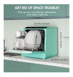 BRAND NEW (Open Box) AIRMSEN Portable Countertop Dishwasher – Factory Sealed