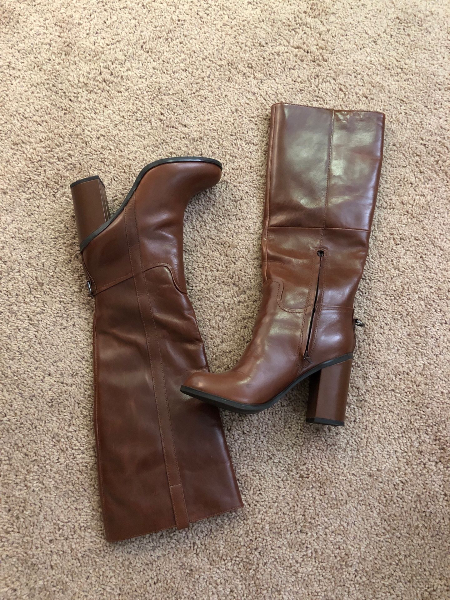 leather boots new never used size 8