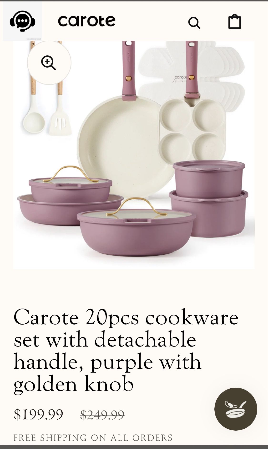 Carote Cookware Sets - Brand New
