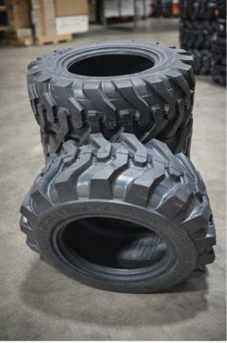 New 4x TIRE 12-16.5 Tires Bobcat Tractor Skid Steer Skip loader Rim Guard Llantas Nuevas 12.16.5