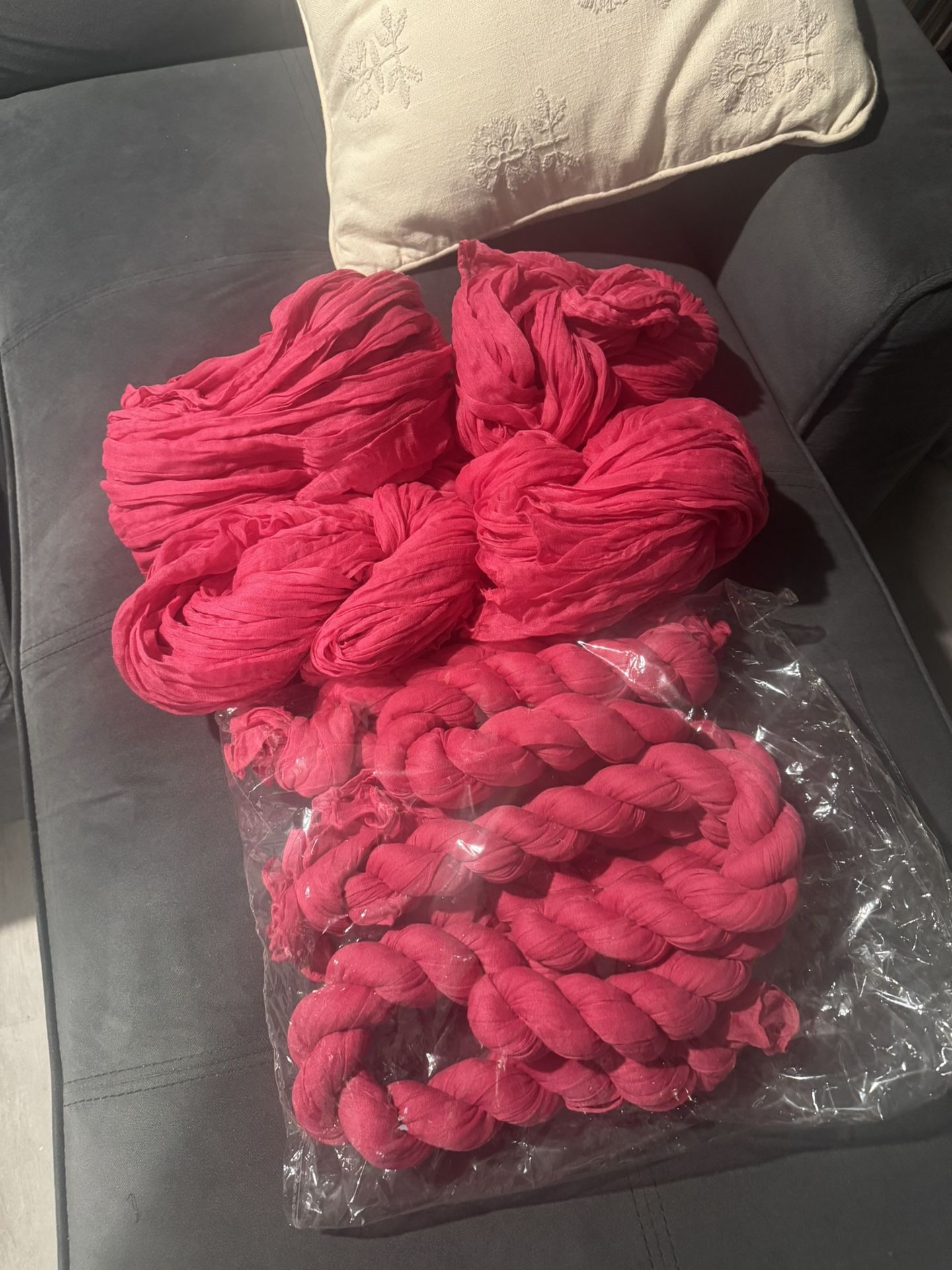 $15 Hot Pink Gauze Table Runners 