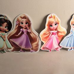 Princess Party Decorations Set – 3FT Large Cutouts Birthday Theme 👑