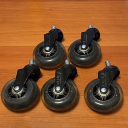 Polyurethane wheels (5) for task chair use on hardwood floors 