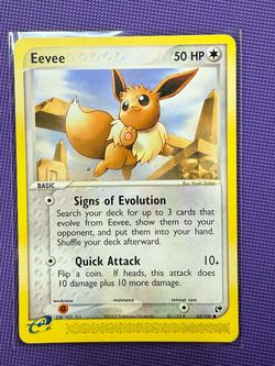 Mint Pokemon Eevee 63/100 Sandstorm NM M Card E-Reader Ereader Original Owner