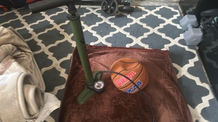 Basketball and pump