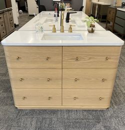 48"Solid wood Bathroom Vanity Stone Countertop