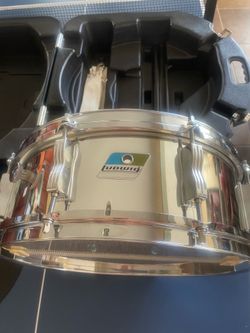 LUDWIG Vintage 14” Chrome Marching Snare (BLUE & OLIVE Badge)