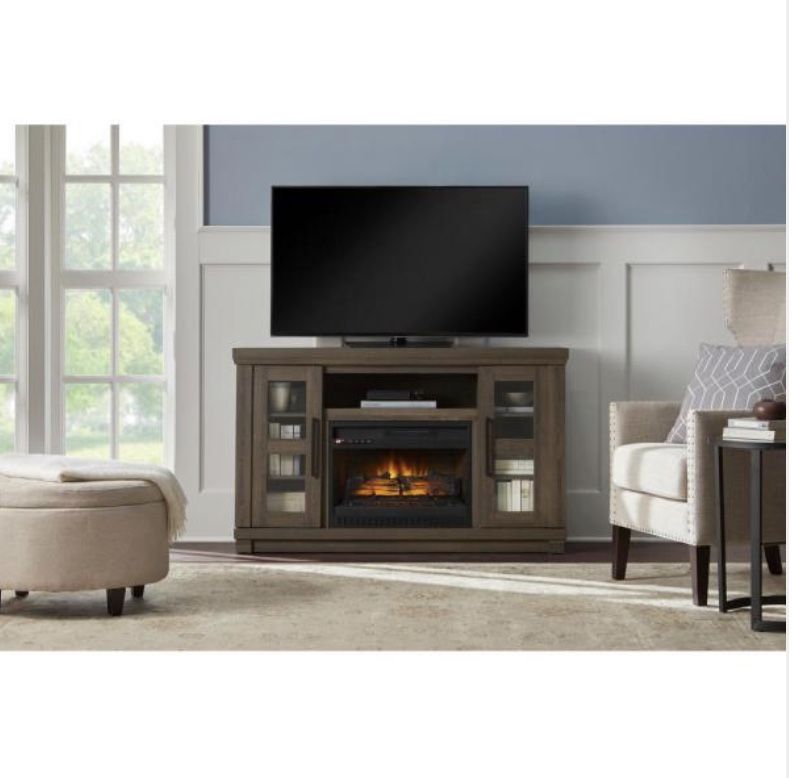 Caufield 54 in. Media Console Infrared Electric Fireplace in Honey Ash, by  Home Decorators Collection for Sale in Umatilla, FL - OfferUp