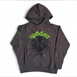 Grey spider hoodie 