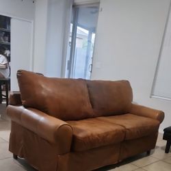 Camel Leather Couch