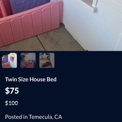 Twin Size House Bed 