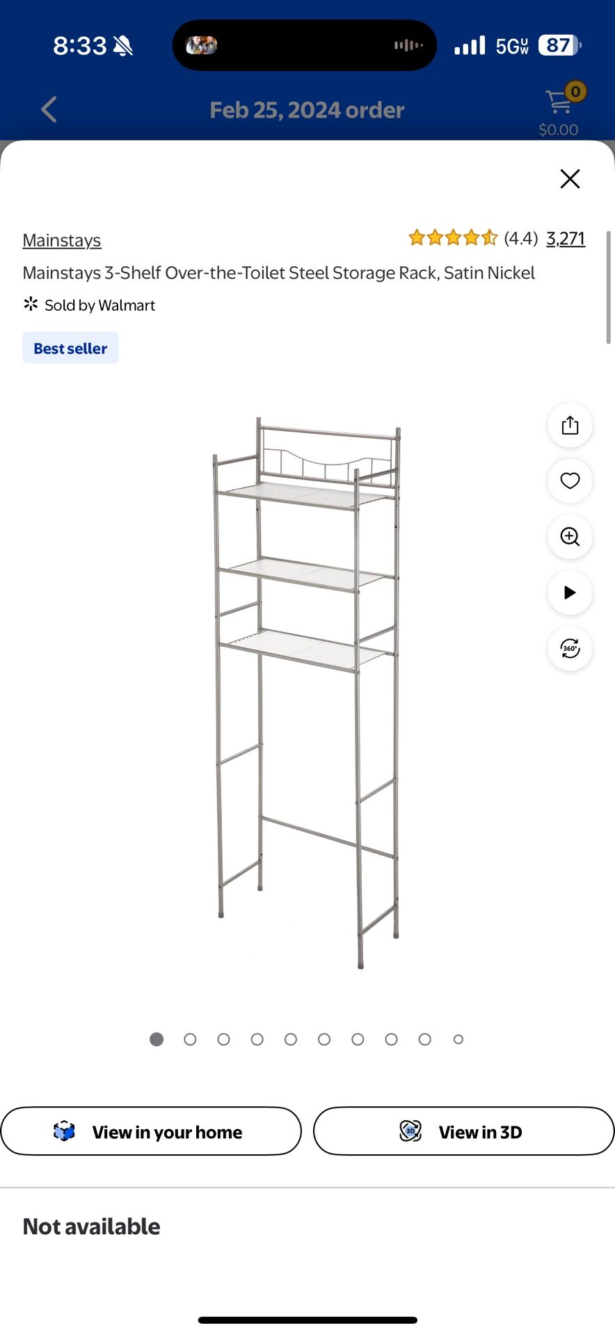 Over Toilet Storage Rack
