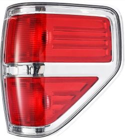 Right Passenger Side Tail Light Housing - Chrome trim For 2009-2014 Ford150 Truck