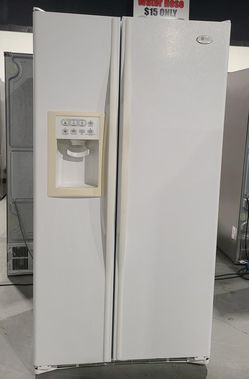 GE Side-by-Side White Fridge

