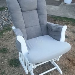 Wood Rocker With Cushions
