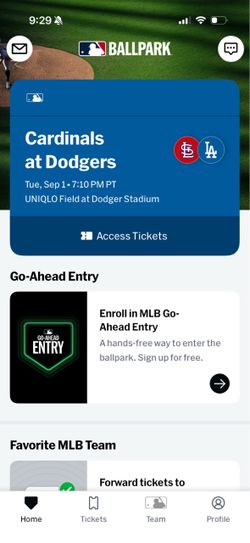 5 Dodger Tickets 9-1-26