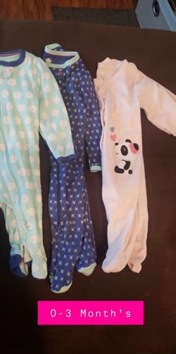 Baby PJs/Onesies 0-3 Months