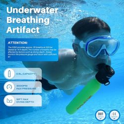 SMACO Mini Scuba Tank 0.5L Portable Small Diving Tank for Underwater Breathing Reusable Diving Cylinder Lung Air Tank for Emergency Rescue Boat Cleani