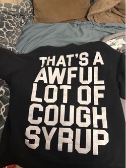 Small awful lotta cough syrup hoodie