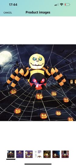 8FT Halloween Inflatable Decoration Spider with Pumpkin