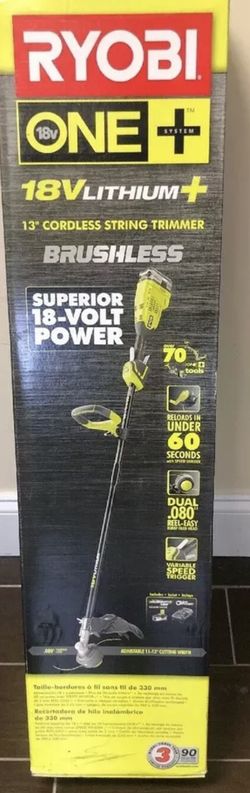 Ryobi P2090 18V Lithium Ion Brushless Cordless String Trimmer-Open Box