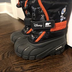 Disney frozen Olaf Sorel kids boots Size 10