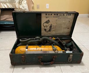 Vintage 50, 60s MSA Air or O2 Cub Breathing Apparatus Kit for Rescue Workers