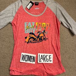 Harley-Davidson Women's Raglan Tee Large