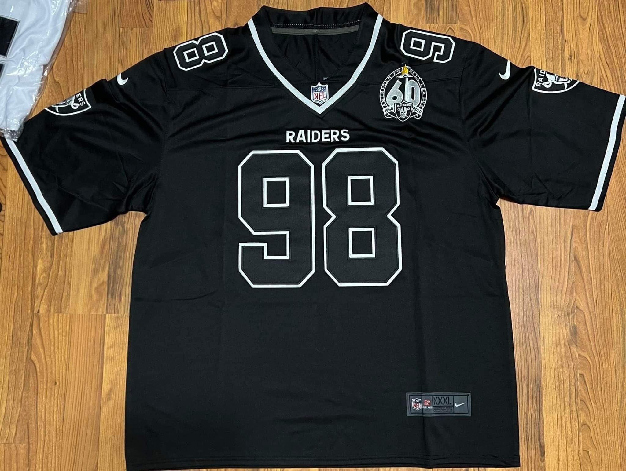 Las Vegas Raiders Custom Max Crosby Lights Out Stitched Jerseys