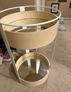 Two tier mirrored bar/beauty cart