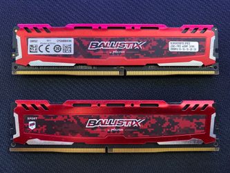 DDR4 2666MHz 2x4GB Crucial Ballistix Sport Ram