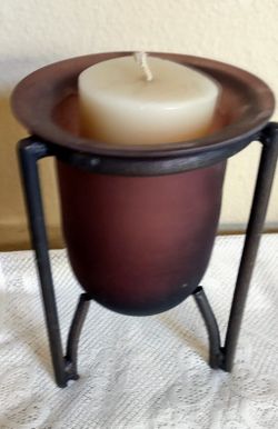 $5 Glass Cast Iron 12" Candle $5