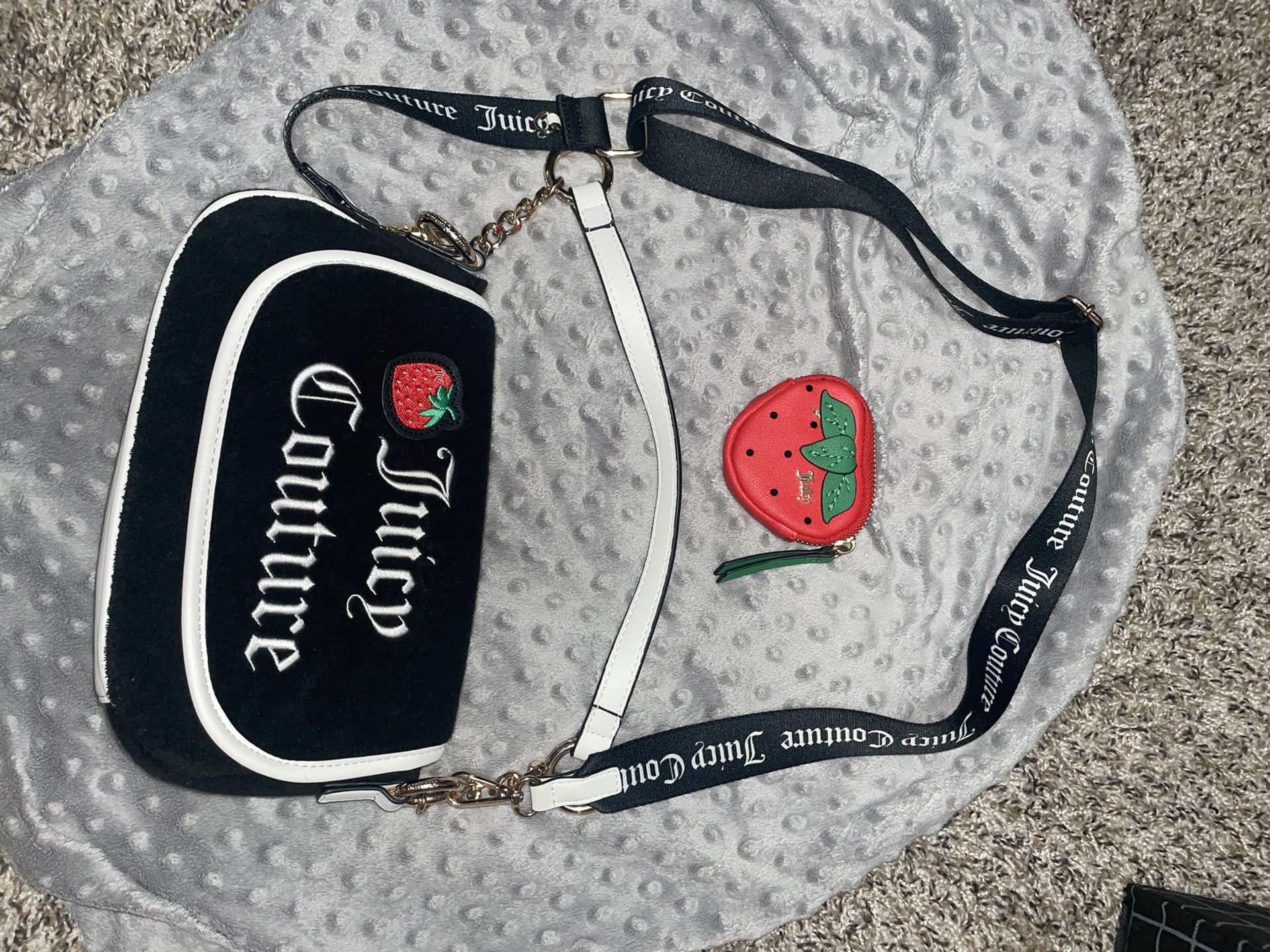 Juicy Couture Velour Crossbody With Coin Purse 