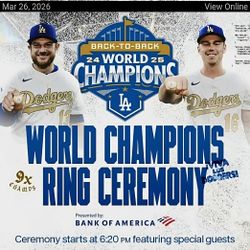 Dodger World Series Ring Ceremony
