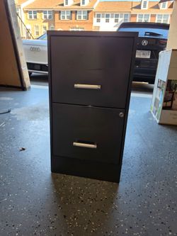 Gray Filing Cabinet 2 Drawers