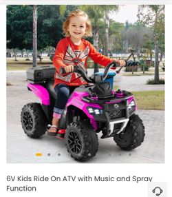 6V Kids Ride-On ATV Pink and Black