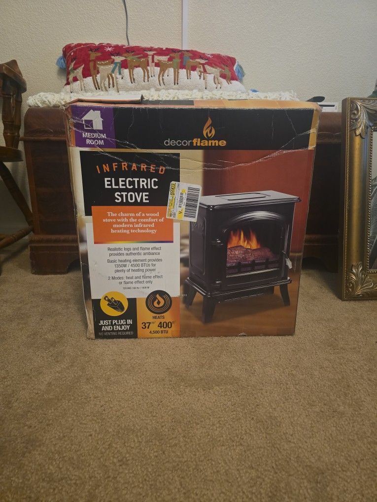 Decorflame Infrared Electric Stove Heater Estufa Electrica NEW - Natomas