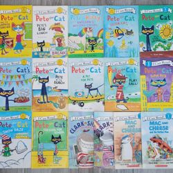 PETE THE CAT CLARK THE SHARK MAC AND CHEESE BOYS BOOKS I CAN READ PHONICS  LOT OF 16 