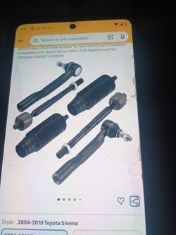 6pcs Front Inner Tie Rod Ends Kit w/Tie Rod Boot Complete