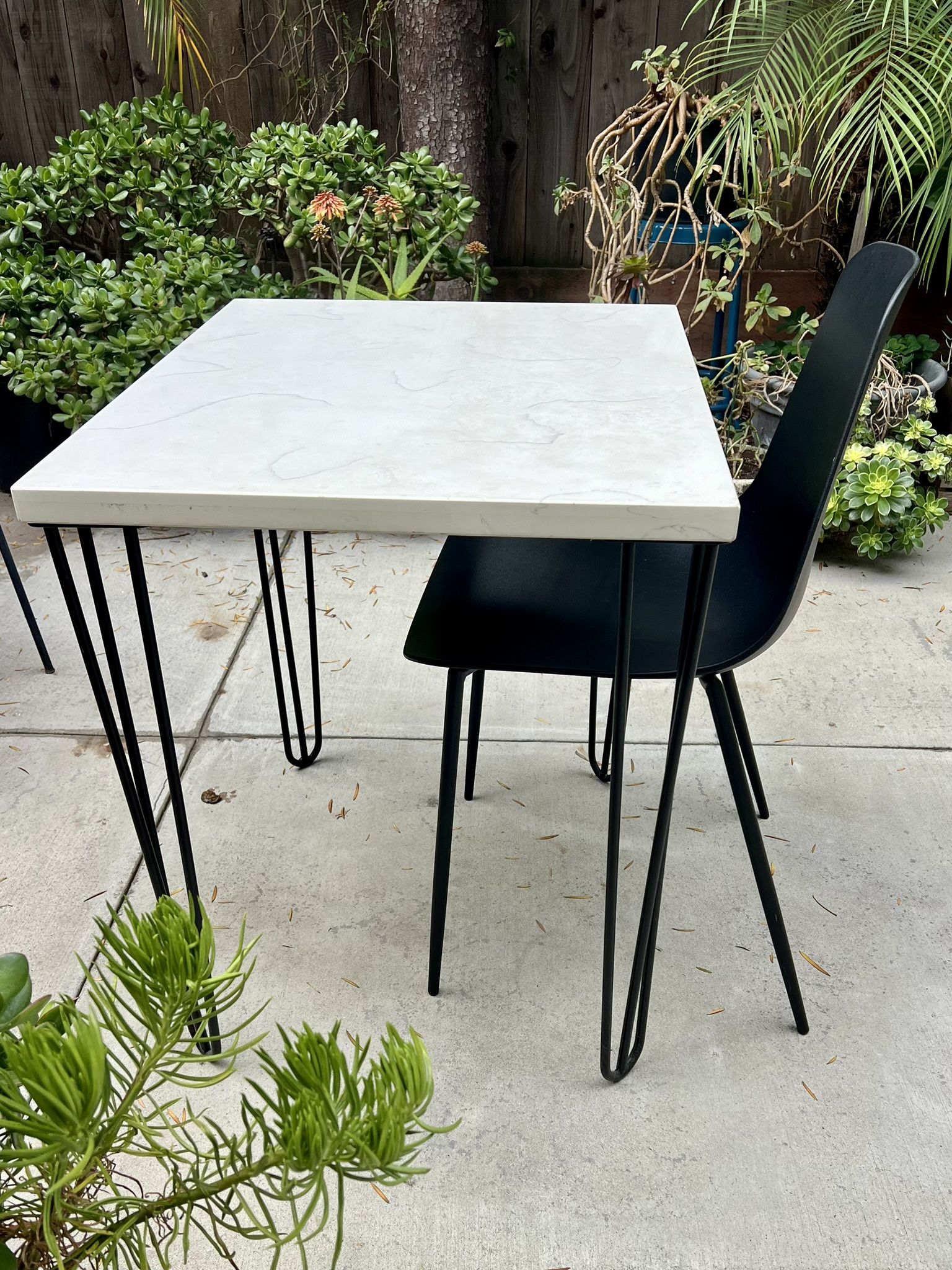 Modern Table Or Desk With Black Chair