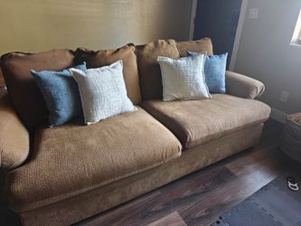 Brown Textured Sofa Couch
