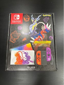 Nintendo Switch OLED Pokémon Scarlet & Violet Edition System Console CIB 64 GB