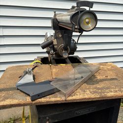 Craftsmans  10” Table Saw Radial Arm Vintage Working With Cabinet And Extras 