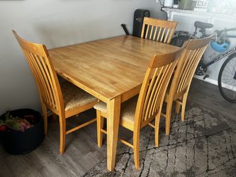 Beautiful Solid Wood Dining Table Set