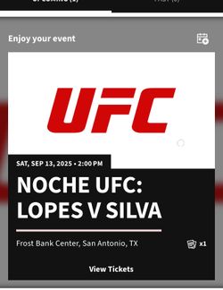 UFC NOCHE SAN ANTONIO TICKET