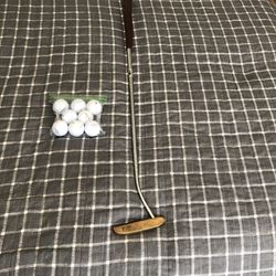 Tiger Shark Putter and Golf Balls