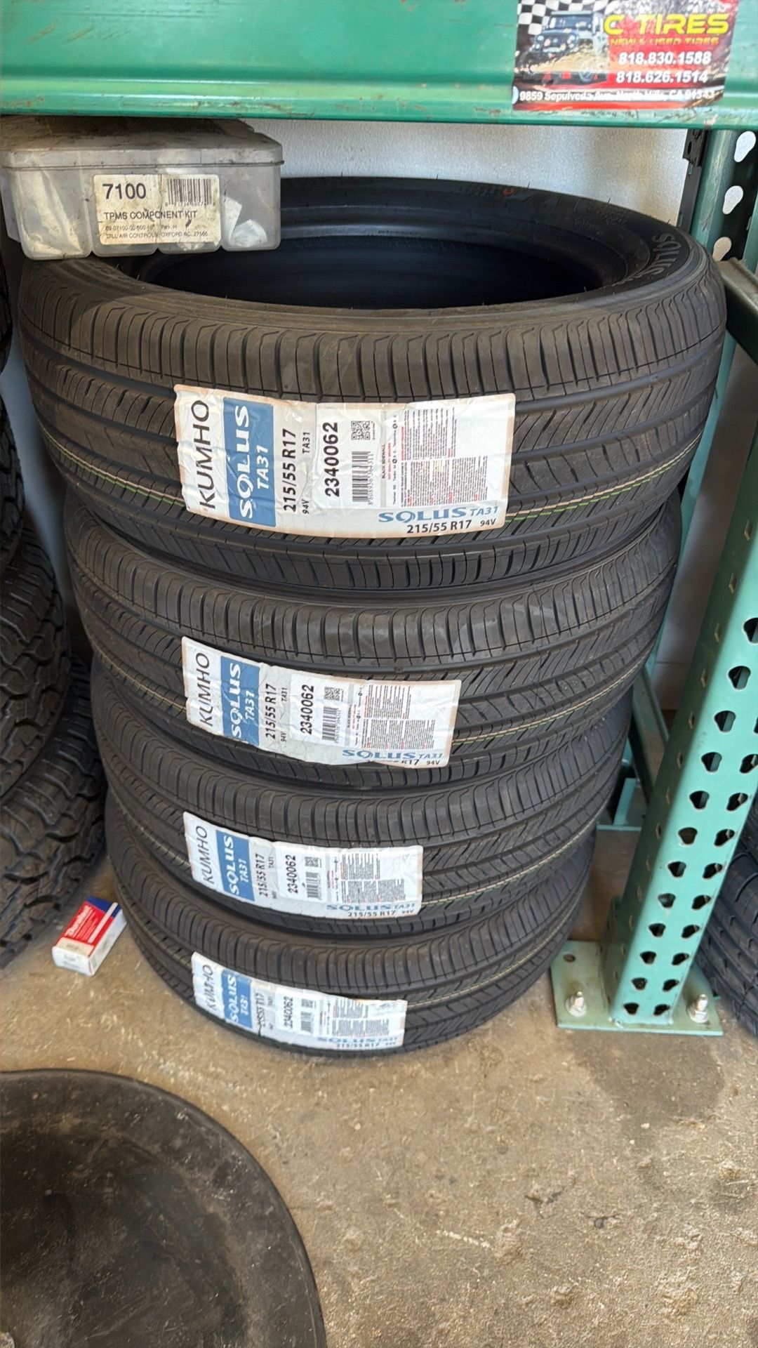 215/55R17 ( 4 NEW TIRES ) INSTALLED AND BALANCE