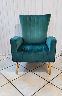 🪑 Modern Living Room Velvet Accent Chair Armchair Green/Teal